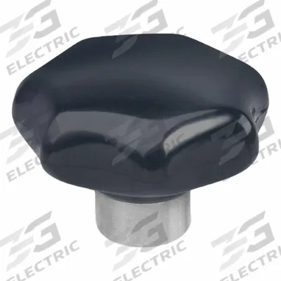 JW WINCO Plastic Hand Knobs with Stainless Steel Hub: 7 Point, Plastic w/ SS Thread - 7-Arm Knobs with Threaded Hole