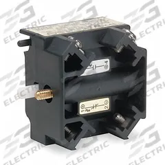 SCHNEIDER Contact Block: 30 mm Panel Mounting Size, 1NO, Momentary/Power Reed, 9001K/9001SK Series (MPN 9001KA52). Key specifications — Switch Action: Momentary/Power Reed; Terminal Connection Type: Screw Clamp Terminals; Brand: SCHNEIDER; Compatible with Series: 9001K.