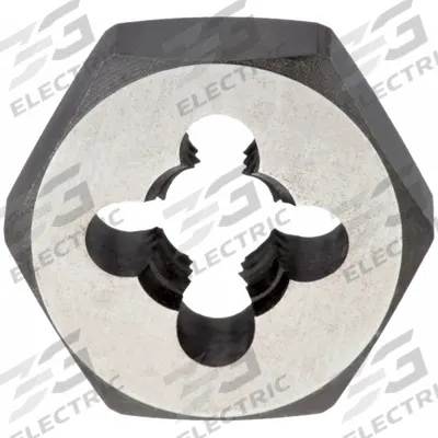 CLEVELAND Hex Threading Die: 1/4"-28 UNF, 19/32 in Hex Wd, Carbon Steel (MPN C65602) - Solid Hex Rethreading Dies