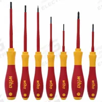 WIHA Insulated Screwdriver Set: 1-10 Pieces, 7 Pieces, Phillips/Slotted Tip, Ergonomic Grip, Case (MPN 32188). Key specifications — attr1205274: WIHA; attr1205269: 2 mm.