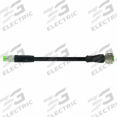 MURRELEKTRONIK Cordset: M8 Male Straight X M12 Female Straight, PVC, Black, 5 m Cable Lg (MPN 7000-88241-6100500). Key specifications — Cable Jacket Color: Black; IP Rating: IP67; Wire Size: 24 AWG; Brand: MURRELEKTRONIK.