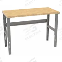 TENNSCO Workbench: Adj Ht, Butcher Block, 60 in x 30 in, 3,800 lb Overall Load Capacity, Gray (MPN WBAT-1-3060W). Key specifications — Brand: TENNSCO.