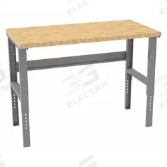 TENNSCO Workbench: Adj Ht, Butcher Block, 60 in x 30 in, 3,800 lb Overall Load Capacity, Gray (MPN WBAT-1-3060W). Key specifications — Brand: TENNSCO.