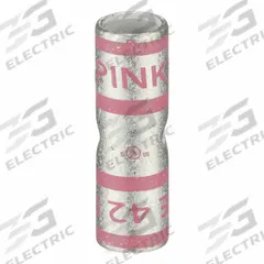 APPROVED VENDOR Open Barrel Splice: 1/0 AWG Wire Size, Pink Code, 1.65 in, Copper Barrel, 42 Die (MPN 22EZ20). Key specifications — Die Code: 42; Brand: APPROVED VENDOR; Color Code: Pink.