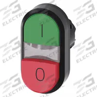 SIEMENS Multihead Operator: Non-Illuminated, 2 Button, Extended/Flush Profile, 22 mm Mounting Size (MPN 3SU1000-3BB42-0AK0). Key specifications — attr211308: SIEMENS; attr1026606: Momentary/Momentary; attr1026638: 3SU; attr1063632: Non-Metallic.