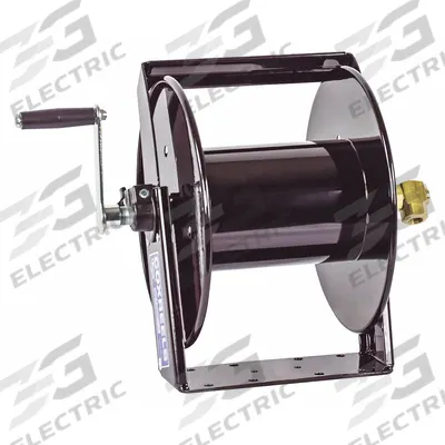 COXREELS Hand Crank Hose Reel: 125 ft (1/2 in I.D.), 17 in L x 19 in W x 18 1/2 in H - Swivel-Mount Hand-Crank Hose Reels