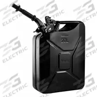 WAVIAN Gas Can: 5.3 gal Capacity, Gasoline, Steel, Black (MPN JC0020BVS). Key specifications — Brand: WAVIAN; Compatible Fuel: Gasoline.