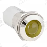 APPROVED VENDOR Raised Panel Light: 16 mm Panel Mounting Hole Dia, LED, Yellow, Raised Head, M16 (MPN 24M149). Key specifications — Brand: APPROVED VENDOR; Electrical Connection: 0.11 Male Quick Disconnect.