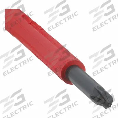 WIHA Insulated Pozidriv Screwdriver: Insulated SoftFinish, #0 Tip Size, 2 3/8 in Shank Lg - Pozidriv Screwdrivers