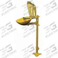 BRADLEY Plumbed Eyewash: Std, Pedestal Mnt, Eyes Coverage, Covered, Plastic Bowl, Push Plate (MPN S19214PDC). Key specifications — Activation: Push Plate; Brand: BRADLEY.