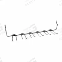 APPROVED VENDOR Double-Ring Tool Holder, 9-1/4 in: 1/4 in Peg Hole, 1 7/8 in x 11/16 in, 3 PK (MPN 787CY8). Key specifications — attr37723: Zinc Plated; attr37722: Silver; attr37730: Hanging; attr37731: Surface; attr37732: Steel; attr37721: APPROVED VENDOR.