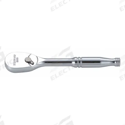 WESTWARD Hand Ratchet: Pear, Reversible, 5 in Overall Lg, Chrome - Standard-Head Ratchets