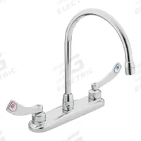 MOEN Gooseneck Kitchen/Bathroom Faucet: M-Dura, Cast Metal, Widespread, Deck, 3 Mounting Holes (MPN 8289). Key specifications — Series: M-Dura; Brand: MOEN.