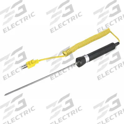 REED INSTRUMENTS Thermocouple Bead Probe: -58°F to 1,112°F /-50°C to 600°C, 7.1 in Probe Lg - Thermocouples for Liquid & Gas Applications