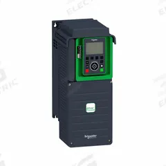 SCHNEIDER Variable Frequency Drive: In Phase Three, Out Phase Three, 3 hp, IP21, No Bypass, Compact (MPN ATV630U22S6X). Key specifications — Style: Compact; Color: Black/Green; Output Phase: Three.