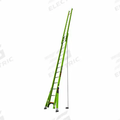 LITTLE GIANT Extension Ladder: 32 ft Ladder Size, Fiberglass, 375 lb Load Capacity - Ultra-Stable Non-Conductive Fiberglass Extension Ladders