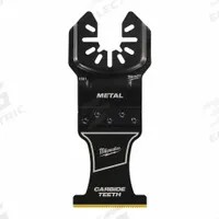 MILWAUKEE Oscillating Tool Blade: 1 3/8 in Blade Wd, 3 9/16 in Overall Lg, Straight Cutting, 5 PK (MPN 49-25-1505). Key specifications — attr1097473: Screws; attr1097476: MILWAUKEE; attr1097456: Straight Cutting.