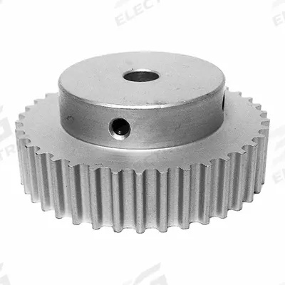 Dayton Timing Pulley: Curvilinear, Fixed, For 9 mm Belt Wd, 24 Teeth, 5 mm Pitch - HTD Section Fixed-Bore Timing Pulleys with Hub