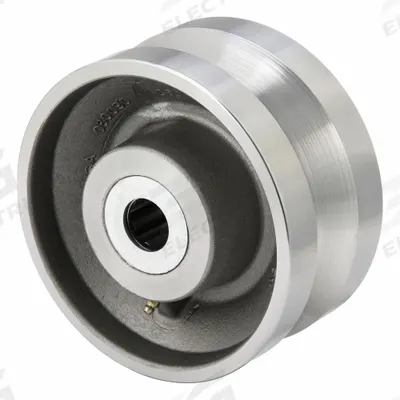 APPROVED VENDOR Track Wheel: 8 in Wheel Dia., 4 in Wheel Wd, 6,500 lb Load Capacity, Steel - V-Groove Track Wheels