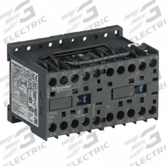 SCHNEIDER Miniature IEC Magnetic Contactor: Reversing, 3 Poles, 3NO Contacts, 6 A, 24V DC Coil (MPN LP2K0601BD). Key specifications — Brand: SCHNEIDER; Integrated Surge Suppression: No.