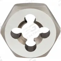 IRWIN Hex Threading Die: 7/16"-20 UNF, 1 in Hex Wd, Self-Aligning, Carbon Steel (MPN 6540)