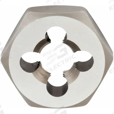 IRWIN Hex Threading Die: 7/16"-20 UNF, 1 in Hex Wd, Self-Aligning, Carbon Steel (MPN 6540) - Self-Aligning Hex Rethreading Dies
