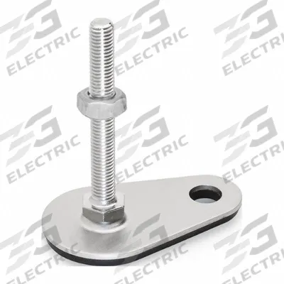 JW WINCO Male-End Leveling Mount: Swiveling Stud, 3/8"-16 Thread Size - Non-Skid Male Leveling Mounts