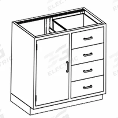 BLICKMAN Base Cabinet: 35 1/4 in Overall Ht, 22 in Overall Dp, 35 in Overall Wd - Base Cabinets