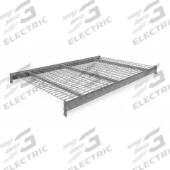 TENNSCO Shelf: 72 in x 48 in, 14 ga Beams, 5 AWG Decking, Galvanized Wire, 2,750 lb Load Capacity (MPN 6940). Key specifications — Decking Material: Galvanized Wire; Frame Finish: Powder Coated; Frame Material: Steel; Color: Gray; Includes: (2) Beams, (2) Crossbars; Brand: TENNSCO.