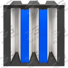 GRAINGER V-Bank Air Filter: 20 in x 20 in x 12 in, Fiberglass, Single Header, 3 Vs, MERV 15 (MPN 11Z804). Key specifications — attr1286015: GRAINGER; attr1286018: Plastic; attr1286019: Fiberglass; attr1286016: Insecticide Dust.