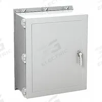 HOFFMAN Enclosure: Fiberglass, 20 in x 16 in x 6 in, NEMA 12/13/3/3R/4/4X, Solid Cover, Hinged (MPN A20H1606GQRLP). Key specifications — Brand: HOFFMAN; Closure Method: Quick Release Latch; Enclosure Material: Fiberglass; Knockouts: Not Included.