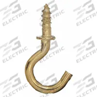 APPROVED VENDOR Cup Hook: Screw-In, 1 Points per Hook, Brass, 1/2 in Projection, Steel (MPN 1WBH3). Key specifications — Color: Brass; Finish: Brass; Material: Steel; Product Type: Cup Hook.