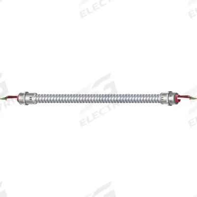 SOUTHWIRE Metal Clad Whip: 12 AWG, 3 Conductors, Copper, 6 ft, Galvanized Steel, Std - Metal-Clad Cable Whips