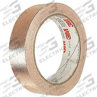 3M Conductive Electrical Tape: 1/4 in Wd, 18 yd Lg, 4 mil Thick, 600 V Volt Rating, Brown, Acrylic (MPN 1245-1/4"X18YD)