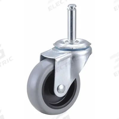 APPROVED VENDOR Stem Caster: Swivel, No Brake, 3 in Wheel Dia., 1 in Wheel Wd, Polyurethane - General Purpose Friction-Ring Stem Casters