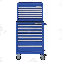WESTWARD Tool Chest and Cabinet Combination: 13 Drawers, Light Duty, Keyed, Blue / Powder Coated (MPN 7CY27). Key specifications — attr1116680: Blue; attr1116684: Ball Bearing; attr1116690: WESTWARD; attr1116659: Keyed; attr1116661: Rolling Tool Cabinet 26-3/4 in W x 18 in D x 39-1/2 in H.