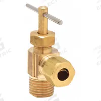 APPROVED VENDOR Needle Valve: Angle Valve Body, Brass, 1/4 in Pipe Size, Compression x MNPT, Male (MPN 709103-0402). Key specifications — For Media: Water; Standards: NSF 61 Annex G; Brand: APPROVED VENDOR; Connection Gender - Side 2: Male; Connection Type - Side 1: Compression; Connection Type - Side 2: NPT; Connection Type: Compression x MNPT.