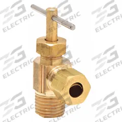 APPROVED VENDOR Needle Valve: Angle Valve Body, Brass, 1/4 in Pipe Size, Compression x MNPT, Male (MPN 709103-0402). Key specifications — For Media: Water; Standards: NSF 61 Annex G; Brand: APPROVED VENDOR; Connection Gender - Side 2: Male; Connection Type - Side 1: Compression; Connection Type - Side 2: NPT; Connection Type: Compression x MNPT.