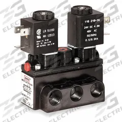 ARO Solenoid Air Control Valve: Alpha, Four-Way / Two-Position, 24V DC, 1/4 in Female NPT, 150 psi (MPN A212SD-024-L). Key specifications — attr1092969: Non-Locking; attr1086920: A212SD-024-L; attr1092977: Solenoid Return.