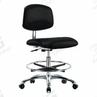 ESD/Cleanroom Task Chair: Vinyl, Armless, Ht Range 21 1/2 in to 29 in, 18 1/2 in Seat Wd, 5 Casters (MPN BR-ECR-VMBCH-CR-CF-EC-ESDBLK). Key specifications — Foot Support: Yes; Base Material: Aluminum; Brand: APPROVED VENDOR; Product Type: Cleanroom Task Chair; Cleanroom Class: ISO 4; ESD-Safe: ESD-Safe.