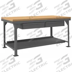 DURHAM MFG Workbench: Fixed Ht, Maple, 96 in x 36 in, 12,000 lb Overall Load Capacity, Gray (MPN HDWBMT36962DR95). Key specifications — Brand: DURHAM MFG.