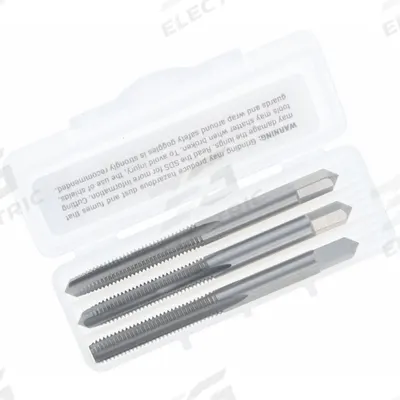 CLE-LINE Tap Kit: #10-24 UNC, H2 / 3B, 4 Flute, High Speed Steel (MPN C00333) - Three-Piece Hand Tap Sets