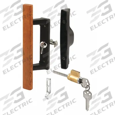 PRIME-LINE Sliding Door Lock: 2 1/8 in Lg, 2 in Wd - Recessed Handles for Sliding Doors