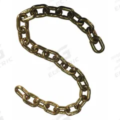 DAYTON Straight Chain: 3/8 in Chain Trade Size, 70 Chain Grade, Alloy Steel, Straight, Gold Chromate (MPN 34RZ81). Key specifications — Brand: DAYTON.