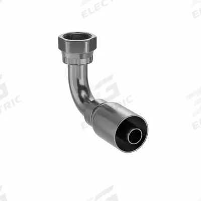 Parker Hydraulic Crimp Fitting: Steel x Steel, 90° Elbow, -12 For Hose Dash Size - Parker Crimp Hydraulic Hose Fittings with ORS Connection
