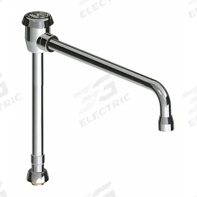 CHICAGO FAUCETS Spout: Spout, Gooseneck, Swivel Spout, Brass, Polished Chrome, Laminar - Single-Bend Faucet Spouts