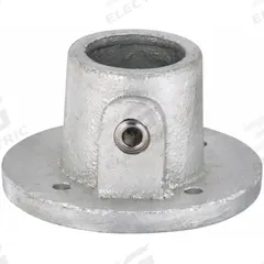 Structural Pipe Fitting: Round Base Flange, Round, 1 1/4 in For Pipe Size, Cast Iron, Gray (MPN 4NXU3). Key specifications — Manufacturer Part Number: 4NXU3; Brand: APPROVED VENDOR; Finish: Zinc-Plated; Material: Cast Iron; Product Type: Round Base Flange.