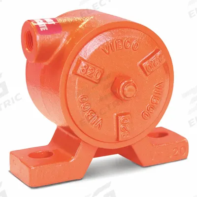 VIBCO Pneumatic Vibrator: 600 lbf, 6,800 vpm, 3/8 in NPT, VS, 69 dBA, Cast Iron - General Purpose Turbine & Ball Vibrators
