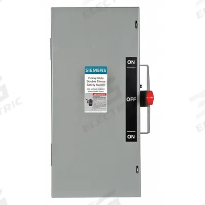 Siemens Safety Switch: Non-Fusible, 60 A, Three Phase, 600V AC, Galvanized Steel - Non-Fusible Safety Switches