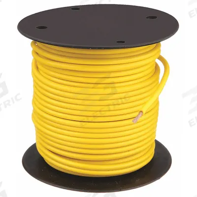 GROTE Primary Automotive Wire: GPT, 500 ft, 1 Conductor, 12 AWG, Yellow - PVC-Insulated General Purpose Primary Wires